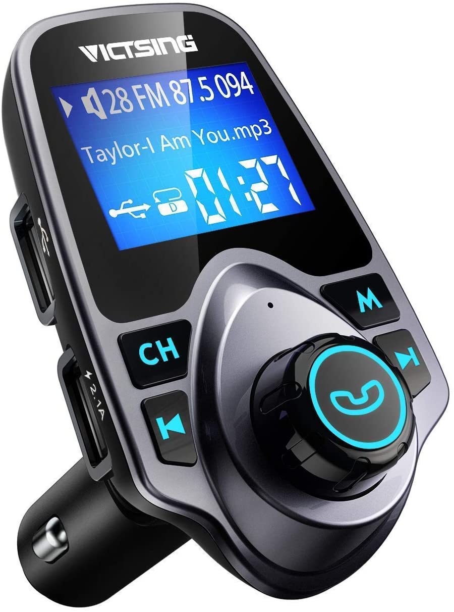 VICTSING Bluetooth Wireless FM Transmitter Car MP3 Radio Dual USB Charger Kit UK 